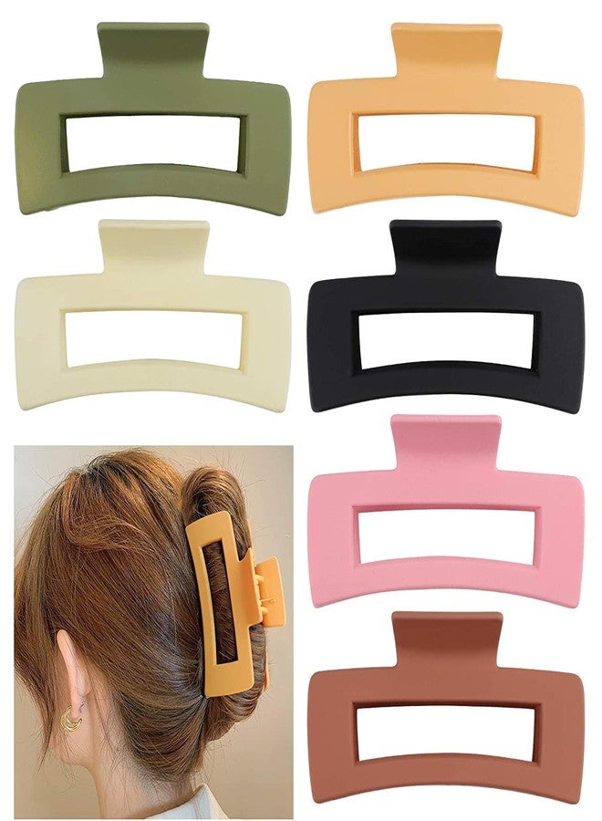 Big Box Nonslip Matte Large Hair Jaw Clips Hair Claw Clips/Hair Jaw Clips/Hair Accessories for Thin Hair/Strong Hold Hair Clip for Women and Girls (Set of 6) - Image 1