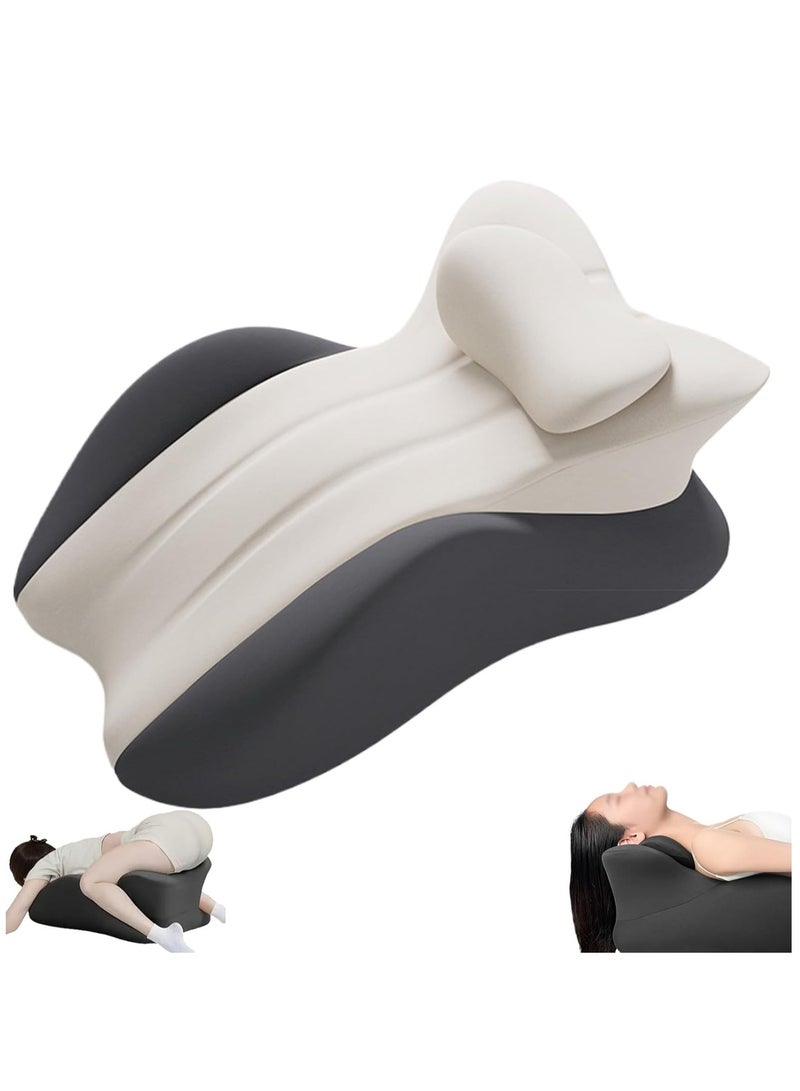 والالا وسادة للجسم 3 في 1، وسادة إسفينية متعددة الاستخدامات، وسادة قطنية من إسفنج الذاكرة التقويمي، وسائد خصر للسرير، وسادة دعم لرفع الساق، وسادة للقراءة، وسادة للنوم على البطن بعد الجراحة، وآلام الظهر - Image 1