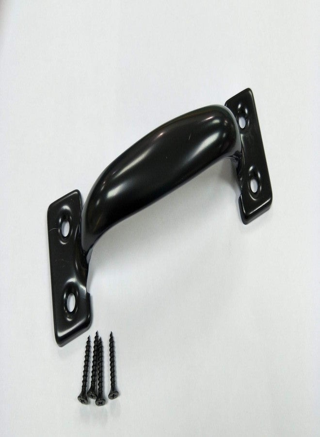 QCAA Garage Door Pull Handle, 6-1/2", Steel, Black Coated, 2 Pack, Made in Taiwan - Image 5