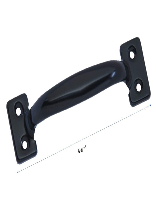QCAA Garage Door Pull Handle, 6-1/2", Steel, Black Coated, 2 Pack, Made in Taiwan - Image 4