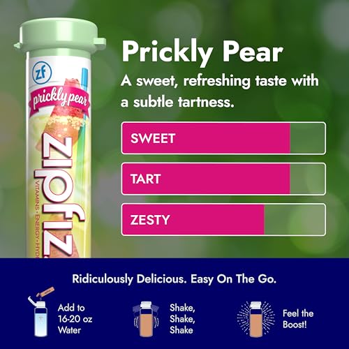 Zipfizz Daily Energy Drink Powder, Prickly Pear, 20 Pack | 3-in-1 Sustained Energy, Rapid Hydration, and Essential Vitamins | Sugar-Free | Electrolyte Powder | Contains Vitamin B-12 & Antioxidants - Image 4