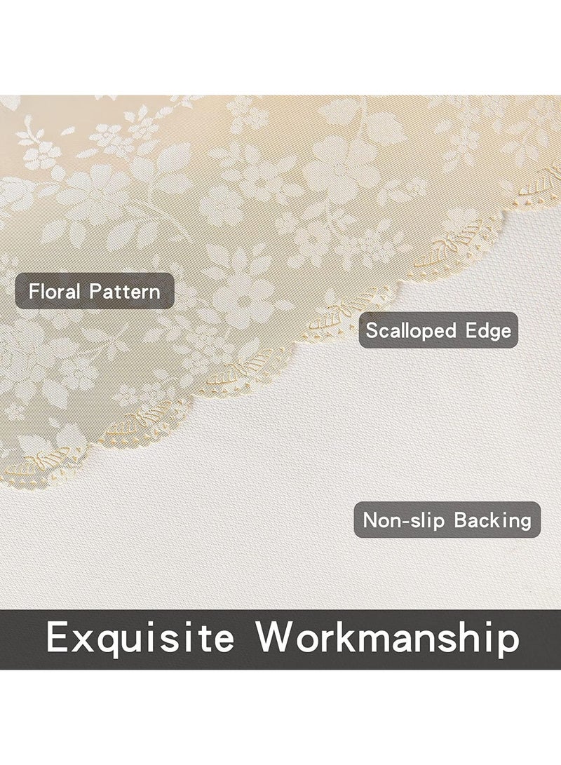 عام “مفرشات طاولات دائرية، مفرشات طاولات دائرية مطاطية محجبة الماء، مفرشات طاولات مطاطية ثابتة للمطبخ وقاع الطعام، مفرش طاولة دائرية لحفلات العشاء والزواج بداخل وخارج (أبيض، 60” دائري).” - Image 4