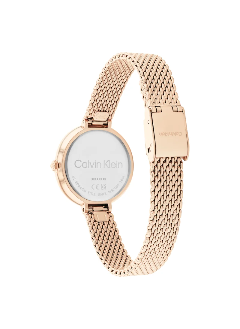 CALVIN KLEIN Minimalistic T Bar Mesh Strap Analog Watch