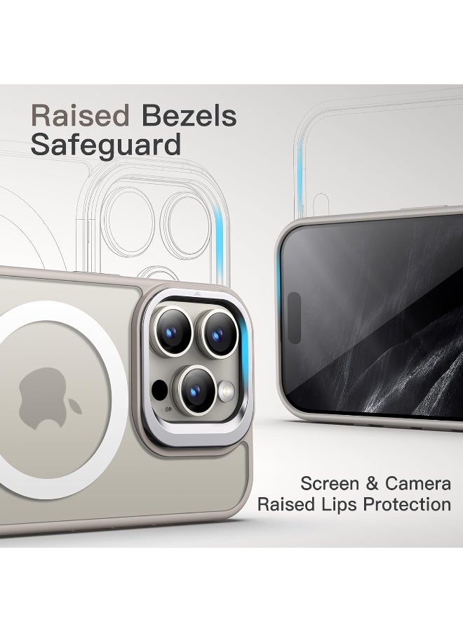 ريتي غطاء ايفون 16 برو – حامل خفي، دعم MagSafe، تصميم مطفي مضاد للبصمات، مغناطيس N52 قوي - Image 5