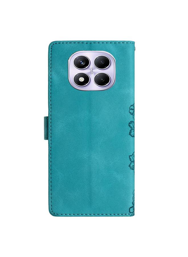 S-TOP Case For Redmi Note 14 Pro 4G Cherry Blossom Butterfly Skin Feel Embossed PU Phone Case - Image 3