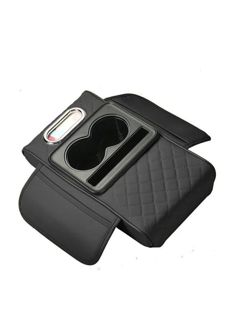 A practical organizer for napkins and cups inside the car with a modern and practical design. Comfort while driving. A smart organizer that keeps napkins and drinks at your fingertips - Image 1