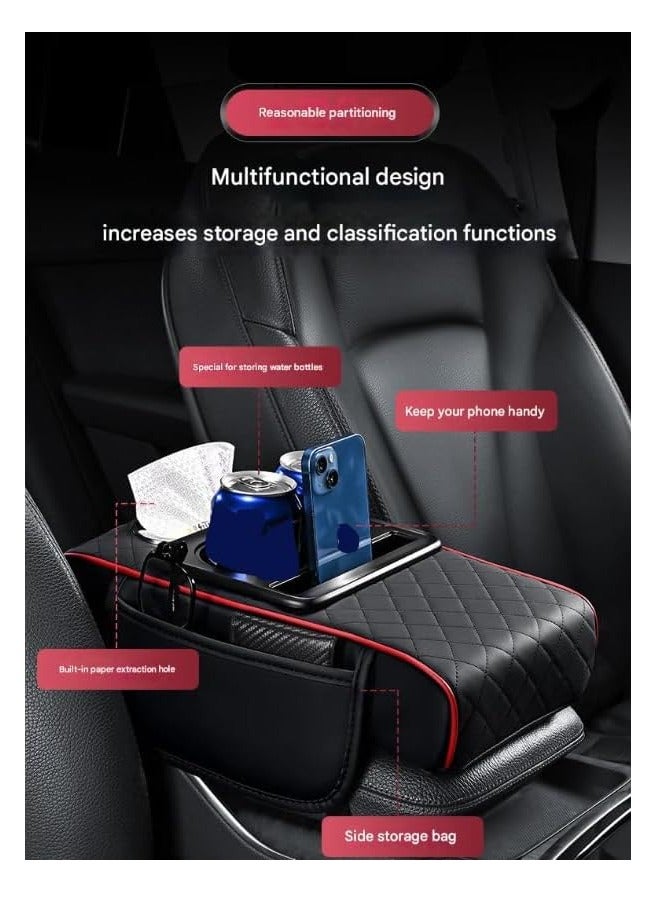 A practical organizer for napkins and cups inside the car with a modern and practical design. Comfort while driving. A smart organizer that keeps napkins and drinks at your fingertips - Image 2