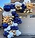 Heukikt 145pcs Navy Blue Balloon Garland Arch Kit Gold White Royal Blue Balloons with Crown Foil Balloons for Boys Birthday Party Graduation Baby Shower Anniversary Celebration Party DecorationsBLUE 2 - Image 3