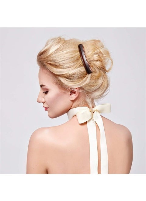 12 Pieces Plastic Side Hair Twist Comb French Twist Comb Hair Clips with Teeth for Fine Hair Accessories Women Girls, 4 Colors (23 Teeth)