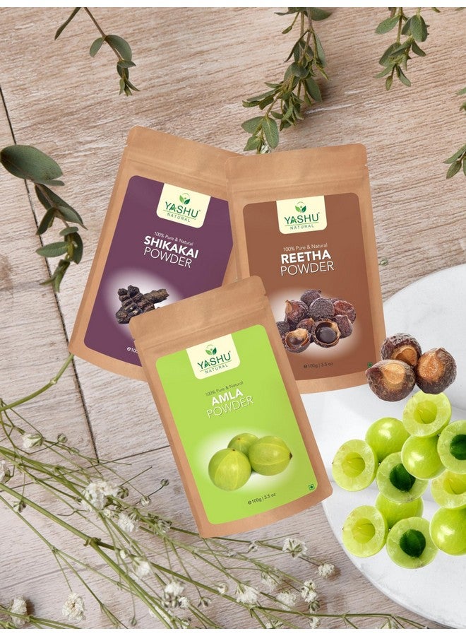 ياشو مسحوق أملا ريثا شيكاكاي الخالي من المواد الكيميائية لشعر صحي لجميع أنواع الشعر (300 جرام)، 1 قطعة - Image 5