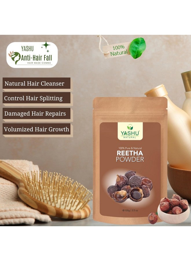 ياشو مسحوق أملا ريثا شيكاكاي الخالي من المواد الكيميائية لشعر صحي لجميع أنواع الشعر (300 جرام)، 1 قطعة - Image 2