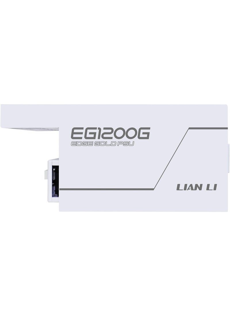 LIAN LI EDGE GOLD Fully Modular Power Supply, 1200W Power, 80 PLUS Gold Efficiency, 120mm FDB Fan Type, Active PFC, ATX 3.1 Form Factor, 2400 RPM Fan Speed, White | EG1200G.WHITE  - Image 5