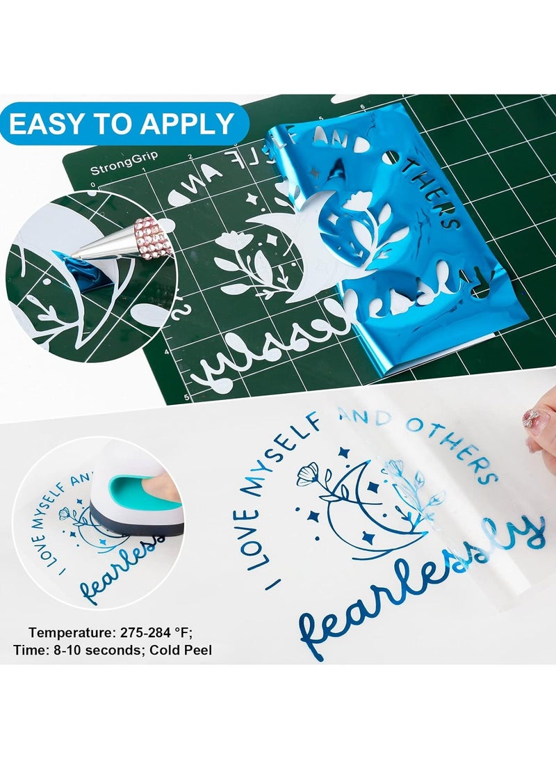 مؤسسة فكرة اليوم لفائف فينيل لنقل الحرارة، لوازم فنية، أزرق، فينيل، 12 بوصة×15 قدمًا - Image 3