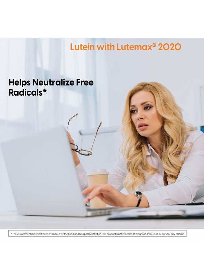 Doctor's BEST Doctor's Best Lutein, 20 mg, Supports Eye Health & Performance, Non-GMO, Gluten Free 180 Softgels  - Image 4
