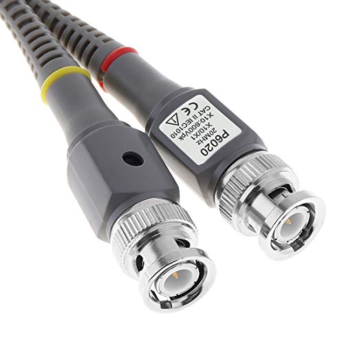 Smgda 2pcs P6020 Upgraded Oscilloscope Clip Probes Kit 20MHz Fully Insulated BNC End Probe with Accessories Kit 1X 10X (Pack of 2) - Image 2