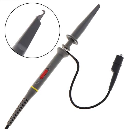 Smgda 2pcs P6020 Upgraded Oscilloscope Clip Probes Kit 20MHz Fully Insulated BNC End Probe with Accessories Kit 1X 10X (Pack of 2) - Image 4