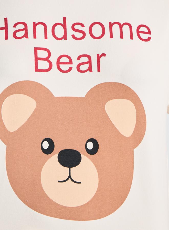 Take Two Bear Print T-Shirt & Pyjama Set - Image 3