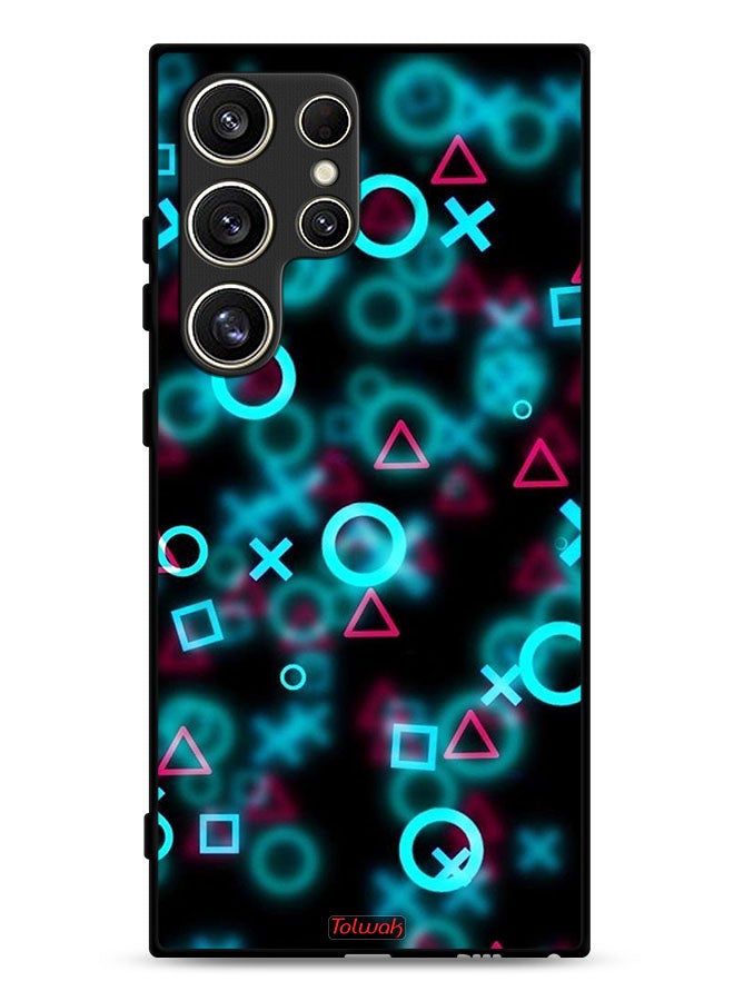Tolwak Samsung Galaxy S24 Ultra 5G Protective Case Cover Squid Game Icons Small - Image 1