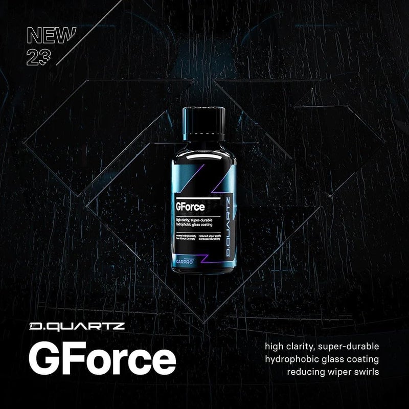 CARPRO DQUARTZ GForce Glass Coating - Windshield & Window Rain Repellent Glass Treatment Sealant Ceramic Coating for Crystal-Clear Vision - Super Durable Hydrophobic Slickness - (50mL Kit) - Image 2