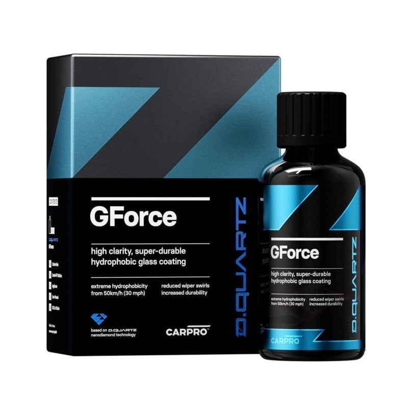 CARPRO DQUARTZ GForce Glass Coating - Windshield & Window Rain Repellent Glass Treatment Sealant Ceramic Coating for Crystal-Clear Vision - Super Durable Hydrophobic Slickness - (50mL Kit) - Image 1