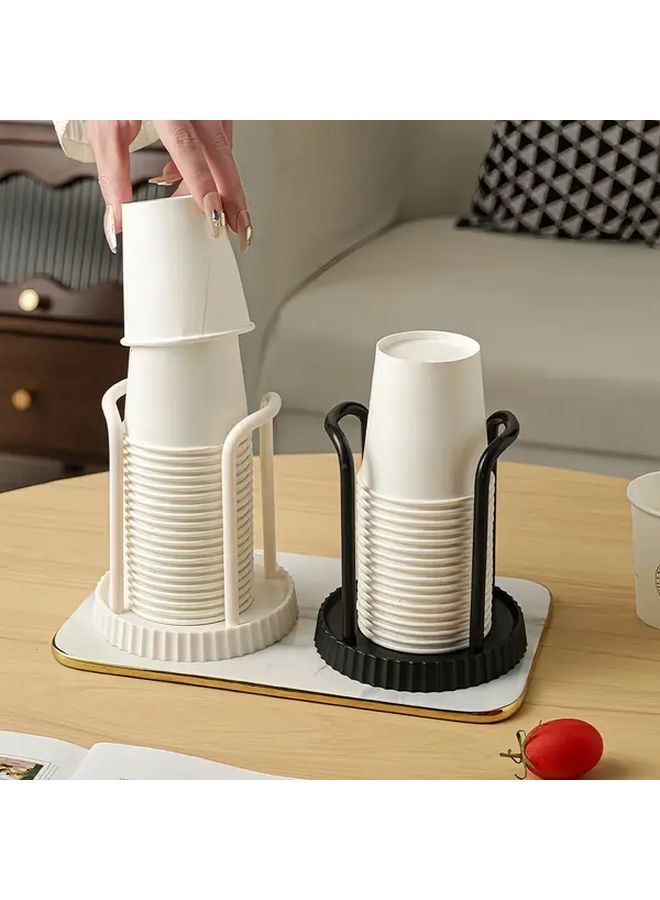 Black Disposable Paper Cup Holder Plastic Cup Stand Organizer For Coffee Tea - Image 4