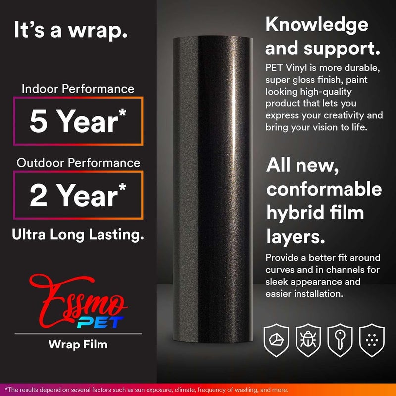 EZAUTO WRAP EZAUTOWRAP 12"x60" (قدم واحد × 5 أقدام) فيلم تغليف سيارات ذاتي اللصق من الفينيل فائق اللمعان المعدني باللون الأخضر الفيروزي PET، تقنية إزالة الهواء الخالية من الفقاعات مع مجموعة الأدوات - Image 4