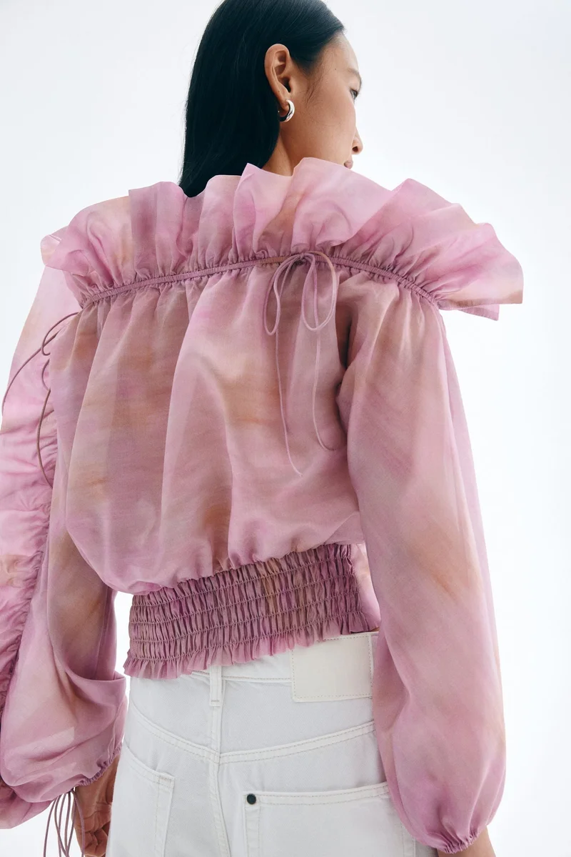 H&M Frilled one-shoulder blouse