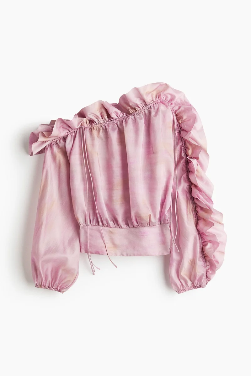H&M Frilled one-shoulder blouse