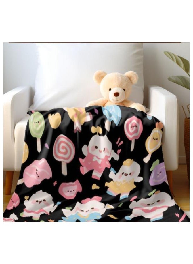 عام بطانية رقيقة من الفانيلا (دافئة ومريحة، ومناسبة للنوم واستخدام الألعاب وإزالة الغبار ومقاومة للرمل) 150 سم * 200 سم - 1088 - Image 4