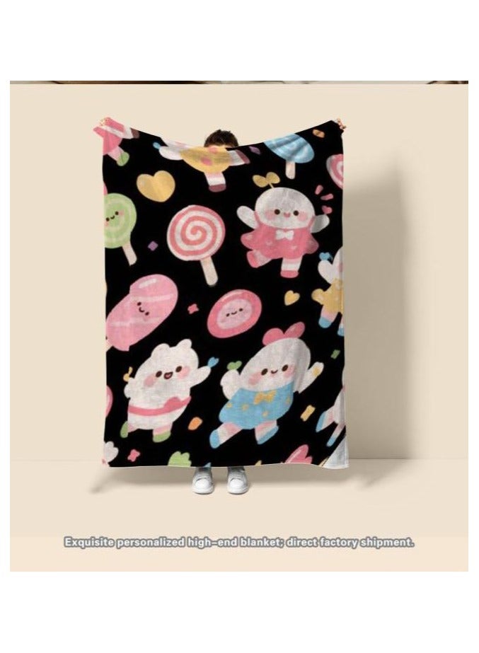 عام بطانية رقيقة من الفانيلا (دافئة ومريحة، ومناسبة للنوم واستخدام الألعاب وإزالة الغبار ومقاومة للرمل) 150 سم * 200 سم - 1088 - Image 3