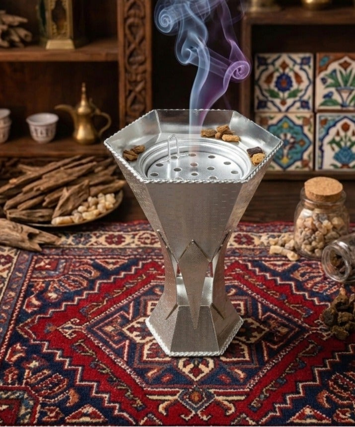 Luxury Geometric Hourglass Incense Burner for Bakhoor and Oud - LC-604S - Image 1