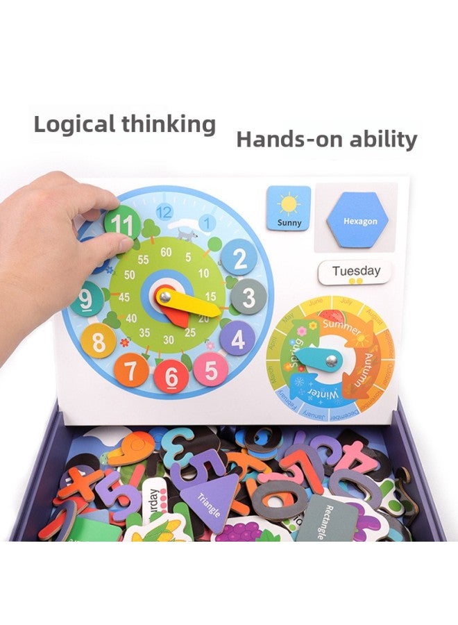 Xiaohou Bird Number Letter Magnetic Spelling Date Week Fruit Cognitive Clock Children's Toys Outlet-Color:XHN-Magnetic Spelling-Alphabet - Image 3