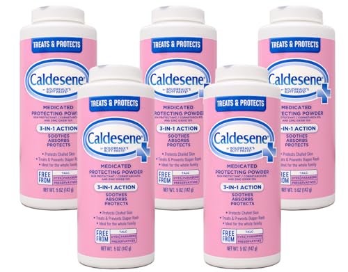 Caldesene Medicated Protecting Powder with Zinc Oxide & Cornstarch-Talc Free, 5 Ounce (5 Pack) - Image 1