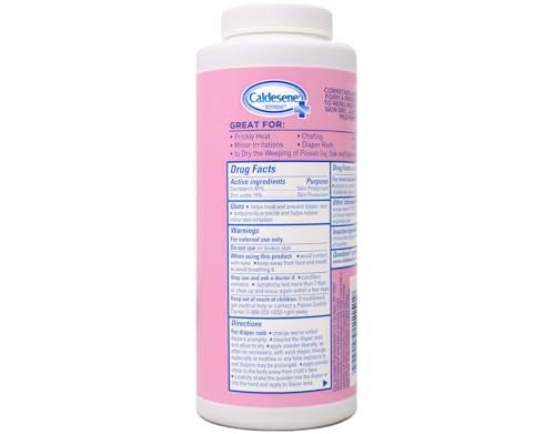 Caldesene Medicated Protecting Powder with Zinc Oxide & Cornstarch-Talc Free, 5 Ounce (5 Pack) - Image 4