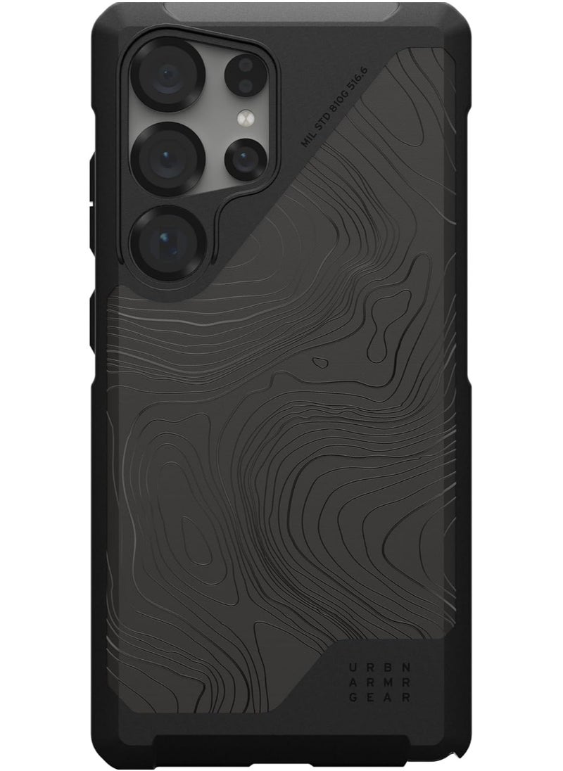 Urban Armor Gear UAG Metropolis LT [MagSafe] Samsung Galaxy S25 ULTRA Case Cover [18 Feet Drop tested] - Topography Black  - Image 5