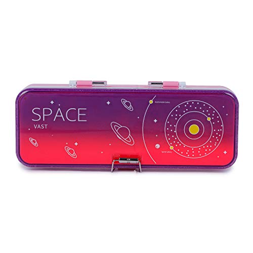 webby marker pen pencil geometry box for kids with two sections-Purple - Image 4