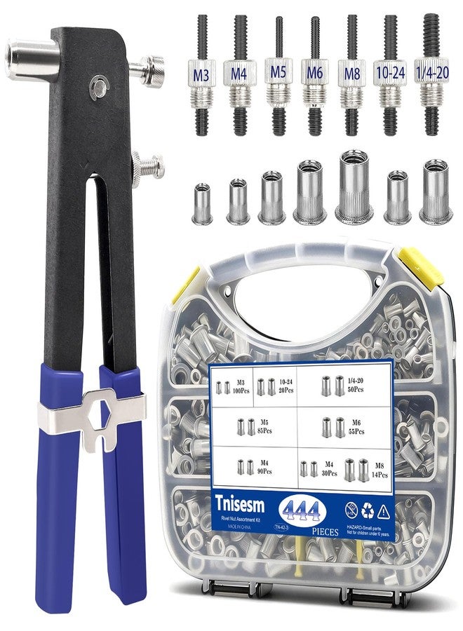 Tnisesm 501Pcs Rivet Nut Tool Kit,Metric Rivnut Tool Kits,Professional Nutsert Tool Kit with Rivet Nuts Assortment Kit(M8/M6/M5/M4/M3) Suitable for Automotive,Industrial Applications - Image 1