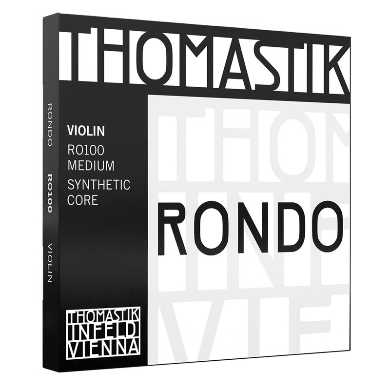 Thomastik-Infeld Rondo Violin Strings RO100, Synthetic Core Set for Professionals - Tin-plated E, Aluminum A, Silver D&G â€“ Deep Tonal Intensity with Compact Focus â€“ Vast Dynamic Range - Made in Vienna - Image 1