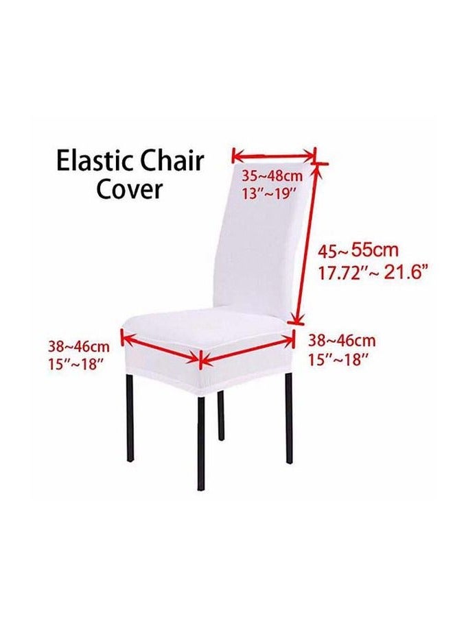 4-Piece Dining Chair Cover Multicolour 38x46centimeter - Image 2