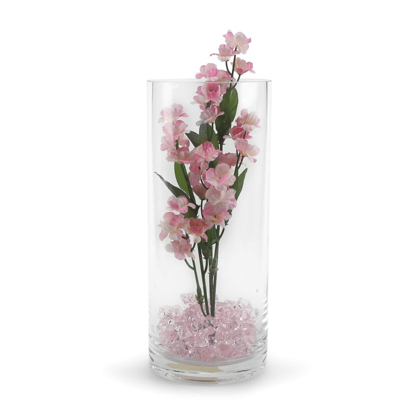 WGVI Quality Thick Weighted Clear Cylinder Glass Vases, 4" W x 10" H, Flower Arrangement Floating Candle Holders Wedding Centerpieces Terrarium Planter Floral Pen Brush Storage Container, 1 Piece - Image 4