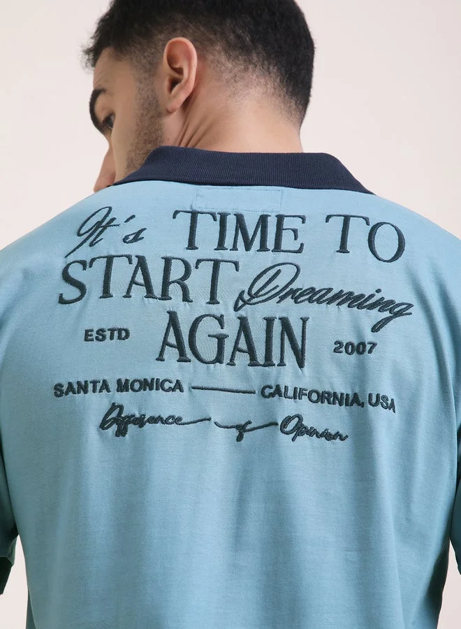 Difference of Opinion Men Relaxed Fit Embroidery Polo