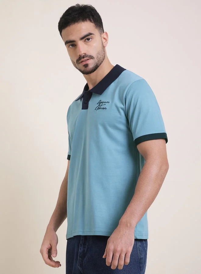 Difference of Opinion Men Relaxed Fit Embroidery Polo