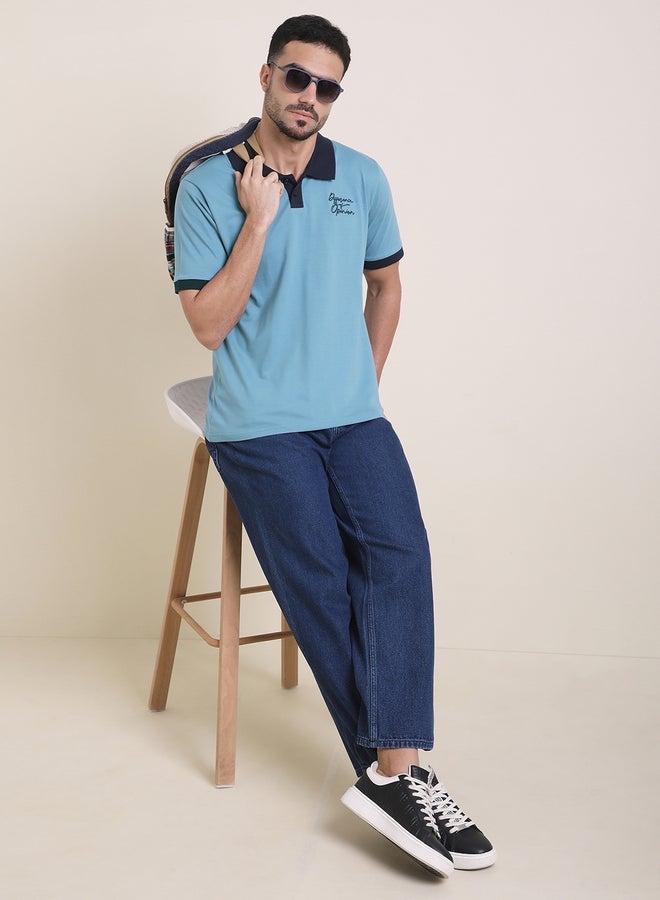 Difference of Opinion Men Relaxed Fit Embroidery Polo - Image 4