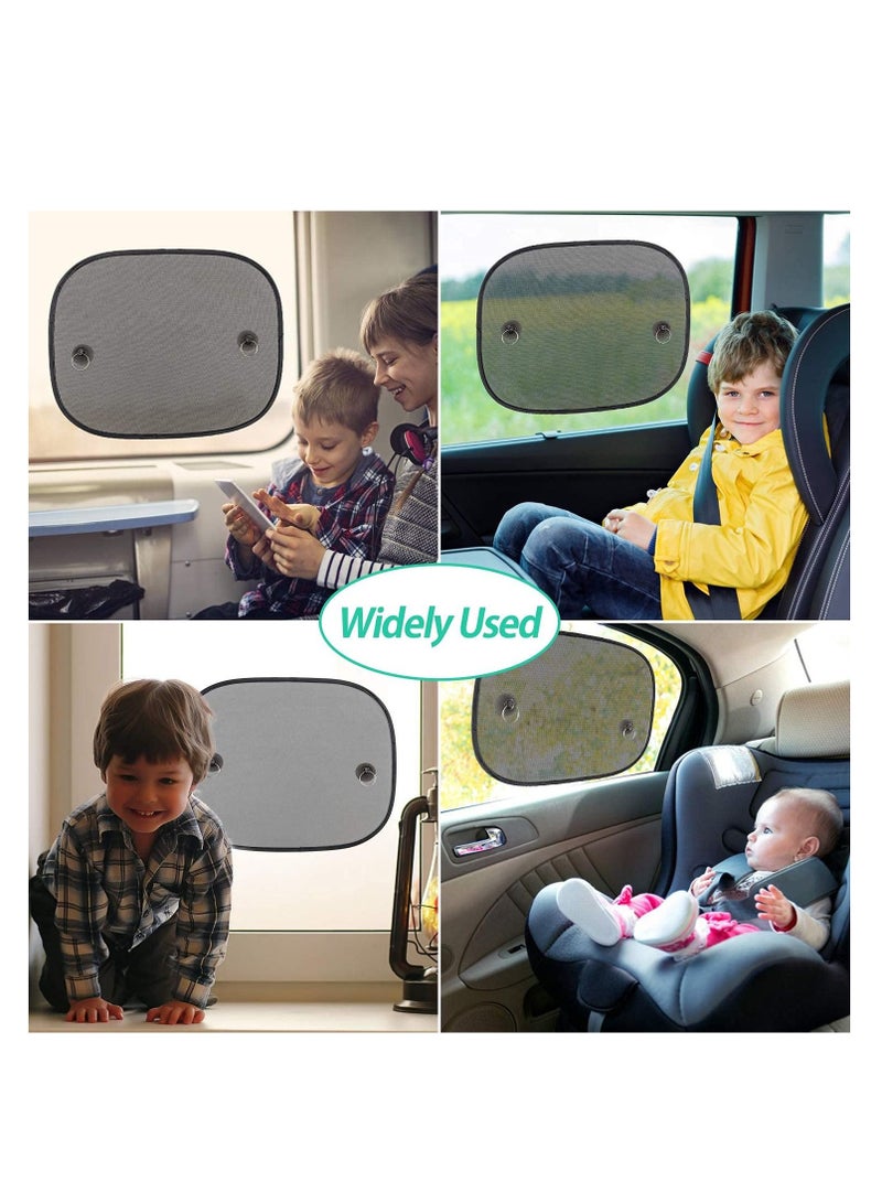 SYOSI Car Window Shades for Baby, Block UV Rays Universal Car Sun Shades for Side and Rear Window, Car Visor Side Window Sun Shade Cover Blocking UV Rays, Best for Baby, Kids and Pets Protection (2 Pack) - Image 2