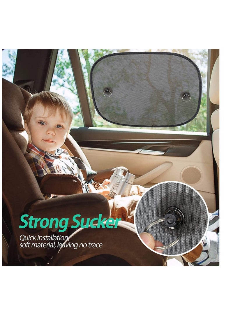 SYOSI Car Window Shades for Baby, Block UV Rays Universal Car Sun Shades for Side and Rear Window, Car Visor Side Window Sun Shade Cover Blocking UV Rays, Best for Baby, Kids and Pets Protection (2 Pack) - Image 3
