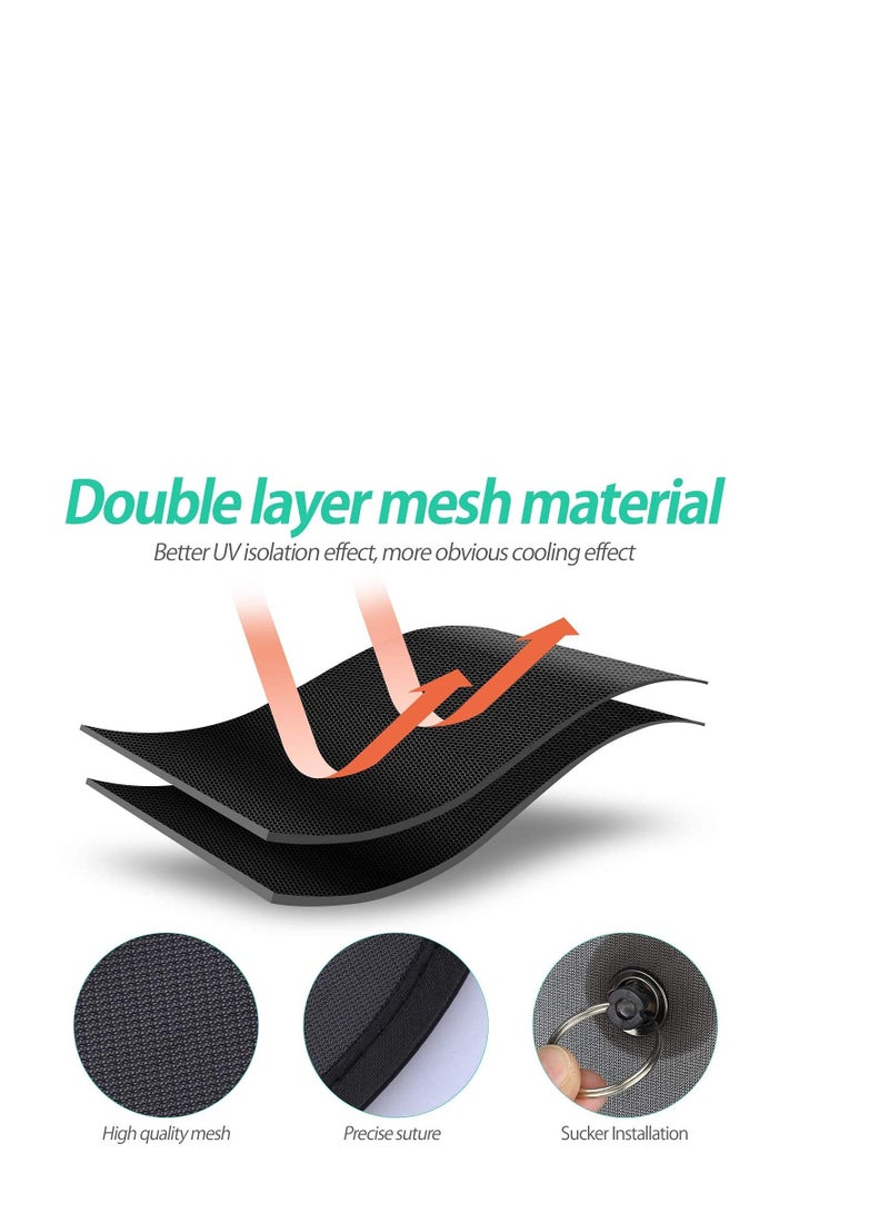 SYOSI Car Window Shades for Baby, Block UV Rays Universal Car Sun Shades for Side and Rear Window, Car Visor Side Window Sun Shade Cover Blocking UV Rays, Best for Baby, Kids and Pets Protection (2 Pack) - Image 5