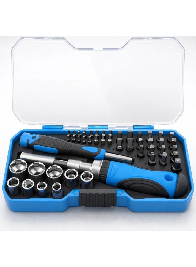 Manful Screwdriver Bits Multi-Bit Screwdriver Set with Magnetic Holder – Compact Repair Tool Kit with Interchangeable Bits for Electronics, Home Repair, DIY & Maintenance - Image 1