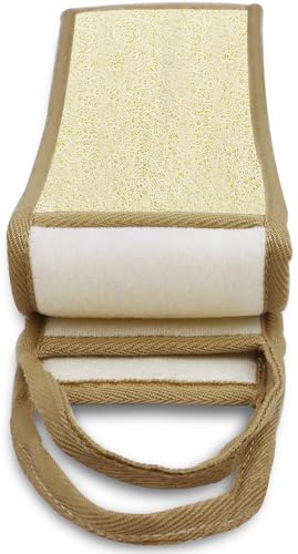 METLUCK 50 Inch Extra Long Natural Exfoliating Loofah Luffa Back Scrubber for Shower for Men Women, Deep Clean & Invigorate Your Skin Back Scrubber - Image 1