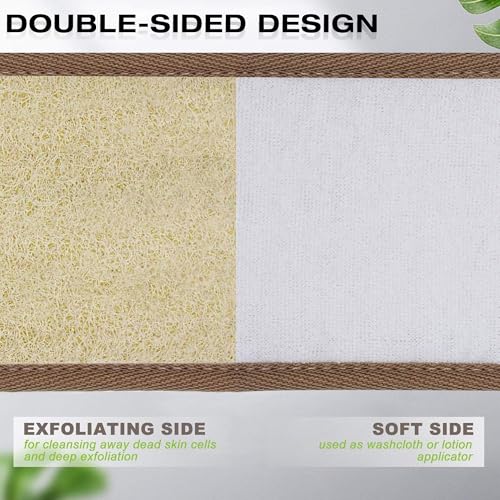 METLUCK 50 Inch Extra Long Natural Exfoliating Loofah Luffa Back Scrubber for Shower for Men Women, Deep Clean & Invigorate Your Skin Back Scrubber - Image 3