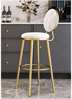 DubaiGallery Nordic Bar Chair Light Luxury Home Island Table Gold Bar Stool Modern Minimalist High Chair Bar Chair Back Bar Stool  - Image 1